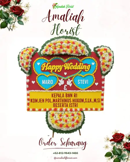 Papan Bunga Pernikahan Nyampir